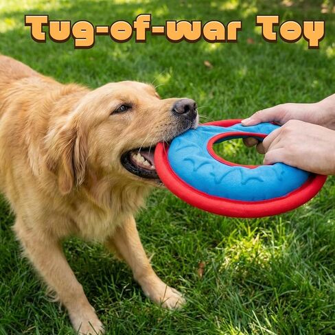 3 Pcs Flying Disc Dog Fetch Toys, 9.05 Inch Interactive Flyer and Tug Toys, Feedable Lightweight Nylon Fabric Pet Training and Outdoor Exercise Toys for Small, Medium, Large Dogs, Safe on Teeth in Kuwait