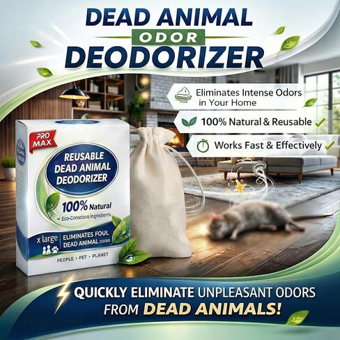 Animal Odor Eliminator for Strong Odor Remover, Dead Animal Smell Eliminator- Safe Indoor & Outdoor Use, Natural Odor Remover, Fresh & Effective in Kuwait