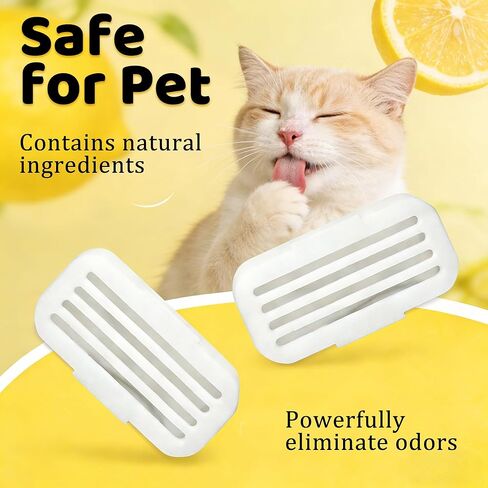 مزيل الروائح الكريهة من نيوكي، 6 عبوات مطورة من أجل PetSafe ScoopFree SmartSpin صندوق فضلات القطط ذاتي التنظيف، مزيل الرائحة متوافق مع صندوق فضلات القطط ذاتي التنظيف برائحة الليمون من HHOLOVE in Kuwait
