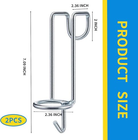2 Pack Horse Water Bucket Hooks, Heavy Duty Metal Horse Bucket Hooks, Portable Rust Resistant Horse Stall Bucket Holder Over Fence No Drill Stable Hanging Design in Kuwait