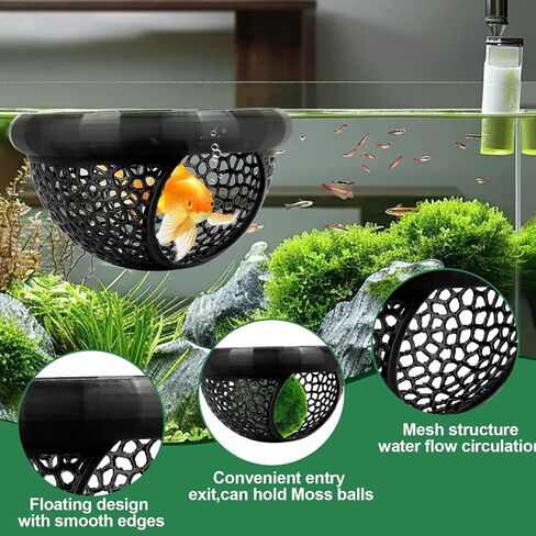 2 PCS Floating Betta Hammock & Shrimp Shelter 3D Printed Aquarium Decor Floating Betta Hide with Feeding Ring Multi-Functional Hammock Safe Resting Spot for Betta Fish, Shrimp and Small Fish in Kuwait