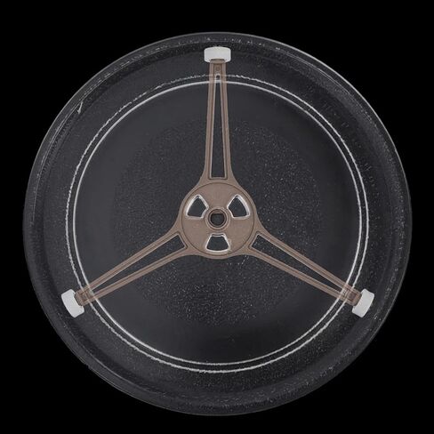 cobee 6.4 Inch Microwave Turntable Support Holder, Rotating Ring Roller Glass Plate Triple Arm Rotating Ring with 14mm Wheels for Flat Turntable Plate in Kuwait