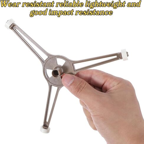 cobee 6.4 Inch Microwave Turntable Support Holder, Rotating Ring Roller Glass Plate Triple Arm Rotating Ring with 14mm Wheels for Flat Turntable Plate in Kuwait