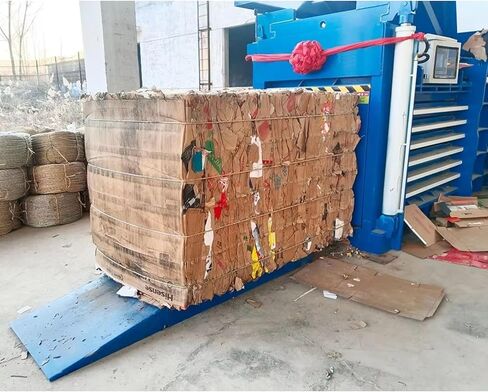 مكبس بالات هيدروليكي من الدرجة التجارية، ضغط قوي لإعادة تدوير الورق المقوى بكفاءة مكبس بالات صناعي عالي التحمل لإدارة نفايات مصانع المستودعات in Kuwait