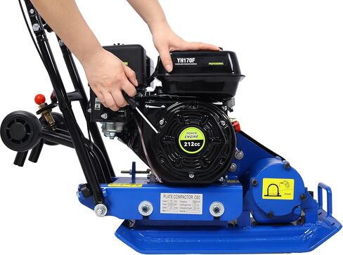 ضاغطة لوحة غاز Gecheer 212cc 7HP مع لوحة 20 بوصة × 14 بوصة، 5600 VPM، قوة ضغط 2700 رطل، متوافقة مع EPA، تتضمن عجلات ومقابض دفع in Kuwait