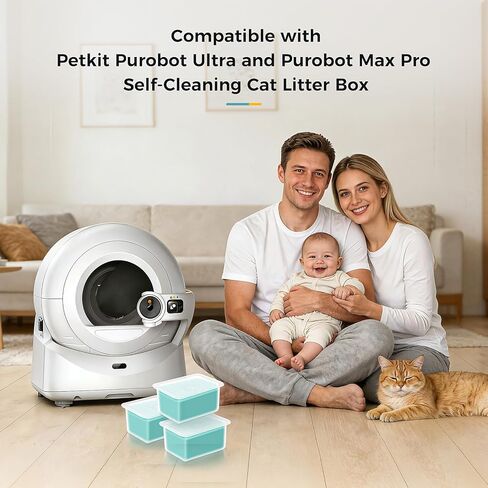 N60 Odor Eliminator for Petkit Purobot Ultra and Purobot Max Pro Self-Cleaning Cat Litter Box, 3 Pack Cat Litter Odor Eliminator N60 in Kuwait