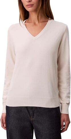 Calvin Klein Women's Monogram Logo V-Neck Sweater in Saudi Arabia