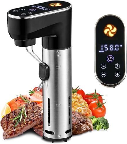 طباخ Sous Vide، 1300 واط، دورات غمر، طباخ Sous Vide الدقيق، التحكم الرقمي في درجة الحرارة والوقت، فائق الهدوء، تسخين سريع، سهل التخزين، IPX7 مقاوم للماء in Kuwait