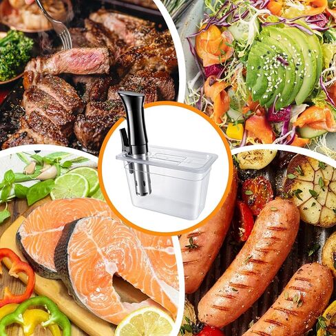 حاوية Sous Vide صغيرة مع غطاء، خزان Sous Vide بسعة 6 لتر للطهي البطيء في المنزل وإعداد الوجبات - خالية من مادة BPA in Kuwait
