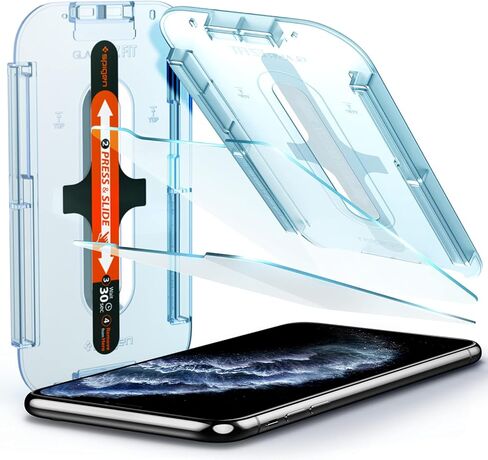 Spigen Tempered Glass Screen Protector [GlasTR EZ FIT] designed for iPhone 11 Pro Max/iPhone Xs Max [6.5 inch] [Case Friendly] - 2 Pack in Saudi Arabia