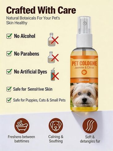 Dog Perfume Spray Long Lasting - Alcohol Free Pet Cologne for Dogs & Cats, Plant Based Puppy Perfume for Sensitive Skin, Fresh and Clean Dog Fragrance Spray for Fur in Kuwait