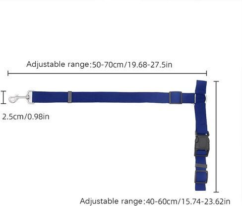 1pc Pet Dog Cat Seat Belts, Car Headrest Restraint Adjustable Safety Leads Vehicle Seatbelt Harness, Keep Your Pet Safe On The Road: Pet Car Safety Rope & Ring Dog Car Seat Belt(Blue) in Kuwait