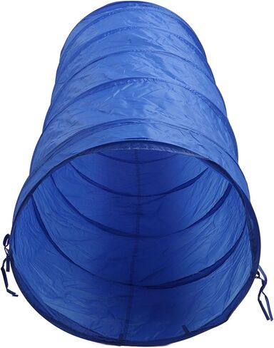 Drfeify Dog Agility Training Tunnel Portable Tear Proof Round Tunnel for Dog Play Training, Blue Oxford Fabric 23.6 X 59.1in in Kuwait