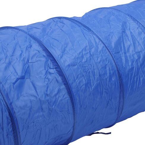 Drfeify Dog Agility Training Tunnel Portable Tear Proof Round Tunnel for Dog Play Training, Blue Oxford Fabric 23.6 X 59.1in in Kuwait