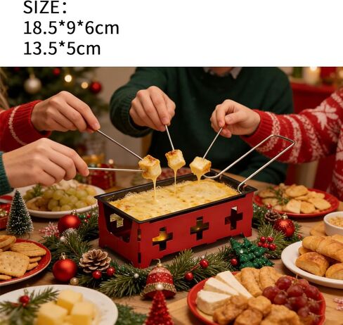 Raclette Grills - Portable Cheese Raclette Melter, Non-Stick Candlelight Cheese Roaster with Foldable Handle & Spatula - Personal Mini Baking Tray for Home & Outdoor Use (18.5x9x6cm) in Kuwait