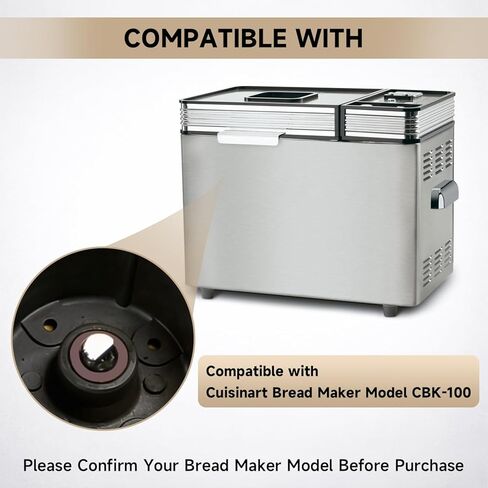 مجموعة استبدال سدادة المقلاة شديدة التحمل متوافقة مع صانع الخبز Cuisinart CBK-100 تتضمن سدادة مطاطية من الفولاذ المقاوم للصدأ وغسالات ومشابك استبدال #: 7MKIT-HD in Kuwait