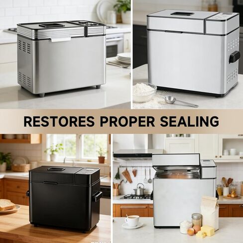 مجموعة استبدال سدادة المقلاة شديدة التحمل متوافقة مع صانع الخبز Cuisinart CBK-100 تتضمن سدادة مطاطية من الفولاذ المقاوم للصدأ وغسالات ومشابك استبدال #: 7MKIT-HD in Kuwait