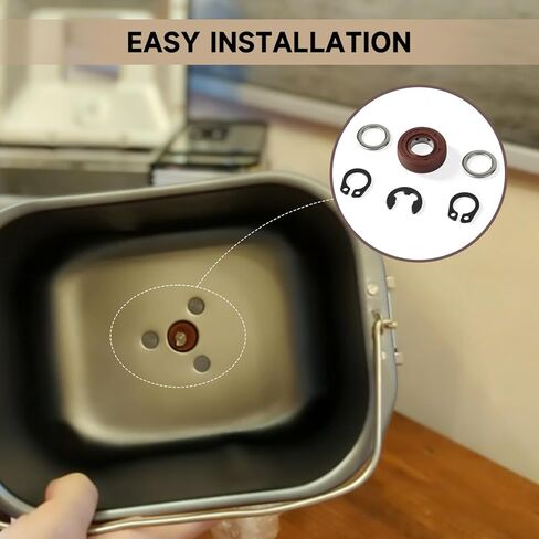 مجموعة استبدال سدادة المقلاة شديدة التحمل متوافقة مع صانع الخبز Cuisinart CBK-100 تتضمن سدادة مطاطية من الفولاذ المقاوم للصدأ وغسالات ومشابك استبدال #: 7MKIT-HD in Kuwait