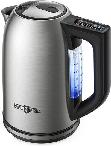 Electric Kettle Temperature Control, PARIS RHÔNE 6 Precise Temperature Presets 1.7L Stainless Steel Electric Tea Kettle, 1500W Fast Boiling Hot Water for Oolong & Green Tea with Strix Control in Kuwait