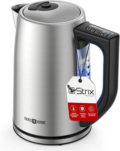 Electric Kettle Temperature Control, PARIS RHÔNE 6 Precise Temperature Presets 1.7L Stainless Steel Electric Tea Kettle, 1500W Fast Boiling Hot Water for Oolong & Green Tea with Strix Control in Saudi Arabia