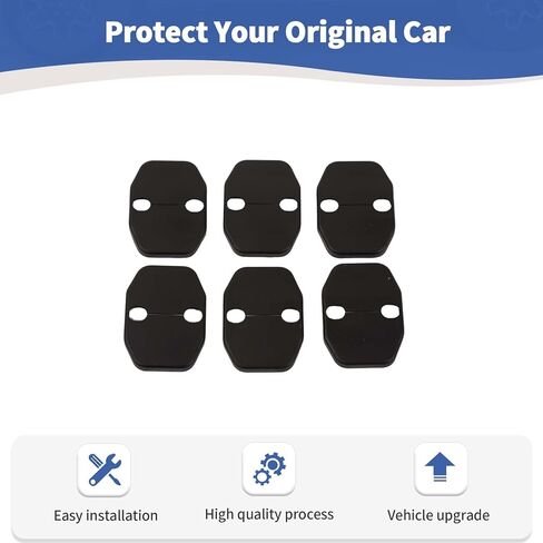 RT-TCZ JK Accessories for Jeep Wrangler Door Lock Cover Buckle ABS Decor Trim Door Locker Protector Decoration Cover Sticker for JK 2007-2018 6 PCS Black for Jeep Wrangler Accessories in Saudi Arabia
