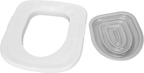 Cat Toilet Training Kit Universal Cat Toilet Trainer Pet Seat Trainer with Groove Design Easy Disassembly for Round and Elongated Strong (White Tray, 1 Gray Inner Support) in Kuwait