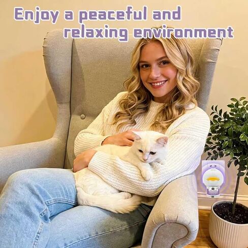 Cat Pheromone Calming Diffuser 8 in 1 Appeasing Pet Pheromones Diffuser to Calm Kit (2 Plug in+ 6 Pack 48ml Refill) for Anxiety in Kuwait