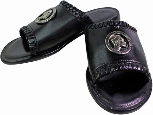 Mali Black Mens Italian Sandals Shoes in Kuwait