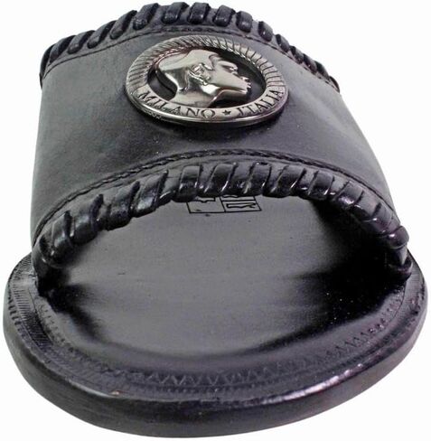 Mali Black Mens Italian Sandals Shoes in Kuwait