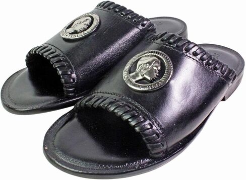 Mali Black Mens Italian Sandals Shoes in Kuwait