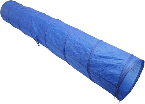 Asixxsix Dog Agility Tunnel, Foldable Design 19 7 X 118 1 Inch Sturdy Oxford Fabric Agility Training Equipment for Dogs, Play Tunnel with Carry Bag for Medium Large Small Dogs Indoor in Kuwait
