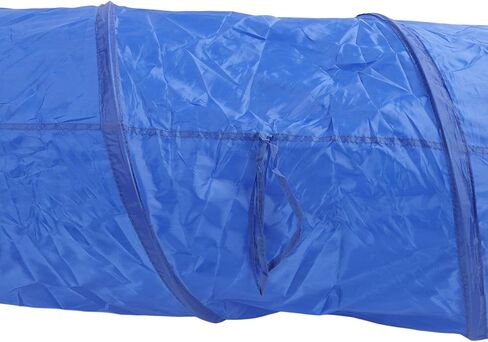 Asixxsix Dog Agility Tunnel, Foldable Design 19 7 X 118 1 Inch Sturdy Oxford Fabric Agility Training Equipment for Dogs, Play Tunnel with Carry Bag for Medium Large Small Dogs Indoor in Kuwait