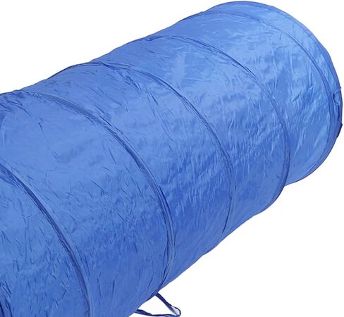 Dog Agility Training Kit, Collapsible Tunnel Jump Ring Poles, ABS Polyester, Easy to Use, for Yard Outdoor Puppy Training in Kuwait