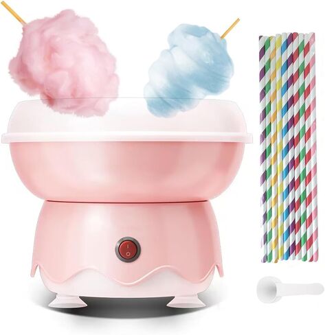 Cotton Candy Machine – Effortless Operation & Cleaning, Quiet Floss Maker for Kids, Parties, and Home Use - Includes Colorful Sticks & Sugar Scoop, 9.84 x 7.87 Inches (Sugar Not Included) in Kuwait