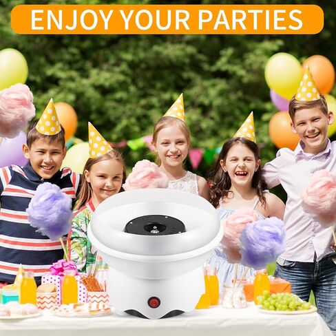Cotton Candy Machine – Effortless Operation & Cleaning, Quiet Floss Maker for Kids, Parties, and Home Use - Includes Colorful Sticks & Sugar Scoop, 9.84 x 7.87 Inches (Sugar Not Included) in Kuwait