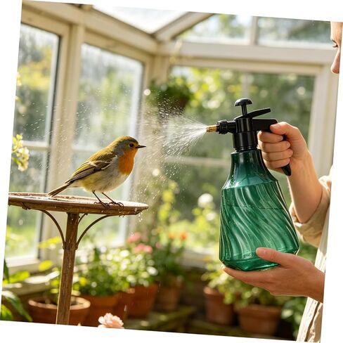 ARTIBETTER Handheld Pet Bird Mister Sprayer Bottle 2l Plastic Manual Aviary Hydration Mist for Parrot Grooming and Cage Cleaning in Kuwait