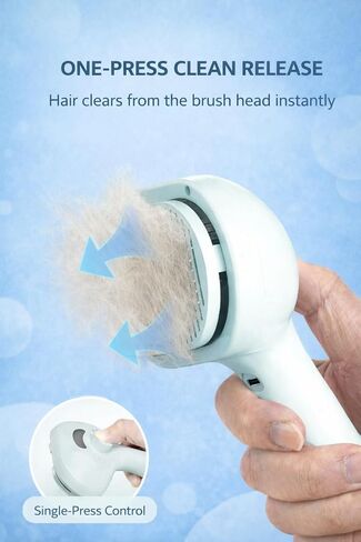 HuggleTail Pet Grooming Brush with Mist Spray – Self Cleaning Dog & Cat Deshedding Brush, Rechargeable Steam Comb for Shedding & Tangles in Kuwait