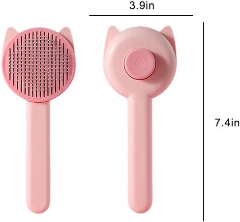 فرشاة للقطط لتساقط الشعر، أداة مريحة لإزالة شعر الحيوانات الأليفة، فرشاة إزالة شعر الحيوانات الأليفة بنقرة واحدة للكلاب ذات الشعر الطويل والقطط الداخلية، مزيل شعر القطط، مستلزمات العناية بالحيوانات الأليفة in Kuwait