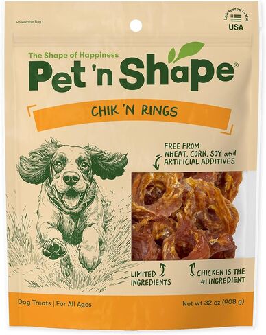 Pet 'n Shape Chik 'n Rings Jerky Dog Treats - 8 أونصة in Kuwait