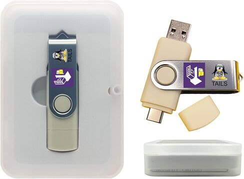 نظام تشغيل لينكس تيلز تثبيت محرك ابهام فلاش USB قابل للتشغيل - استخدم الانترنت بشكل مجهول والتحايل على الرقابة متوافق مع USB-C in Kuwait
