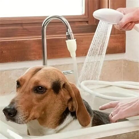1 Set Portable Sink Faucet Shower Head Quick Connect Household Bathroom Shower for Pet Bathing,Home & Outdoor Use,131 * 6cm in Kuwait
