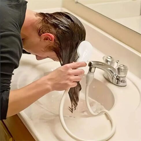 1 Set Portable Sink Faucet Shower Head Quick Connect Household Bathroom Shower for Pet Bathing,Home & Outdoor Use,131 * 6cm in Kuwait