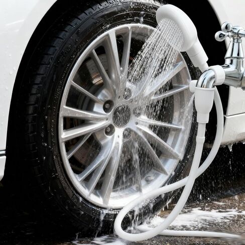 1 Set Portable Sink Faucet Shower Head Quick Connect Household Bathroom Shower for Pet Bathing,Home & Outdoor Use,131 * 6cm in Kuwait