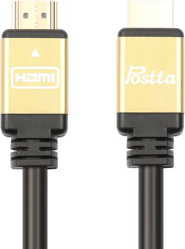 كابل Postta HDMI (30 قدم) HDMI 2.0V يدعم 4K 2160P، 1080P، ثلاثي الأبعاد، إرجاع الصوت وإيثرنت - حزمة واحدة (رمادي) in Kuwait