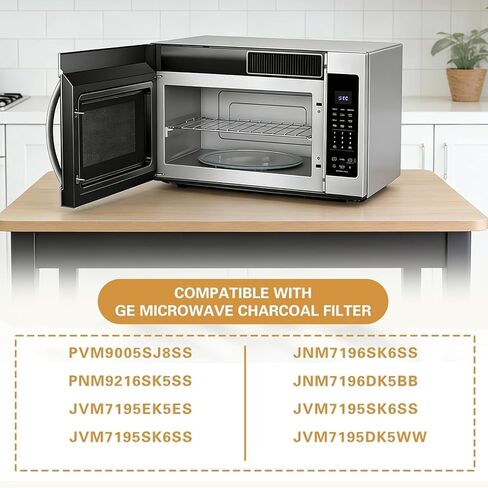 3 قطع بديلة لفلتر فحم الميكروويف WB06X10807 | متوافق مع ميكروويف GE & Whirlpool JVM2052SN1SS JVM2052SN2SS CVM521P2M5S1 JVM7195SK5SS PNM9216SK5SS PNM9216SK6SS JNM7196RW1SS in Kuwait