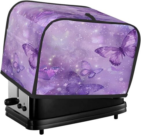 2 Slice Toaster Cover Vintage Butterfly Moon Flower Dust Proof Washable Kitchen Appliance Cover with Pocket, Oxford Fabric Countertop Toaster Protector for Standard Toasters Small Appliances in Saudi Arabia