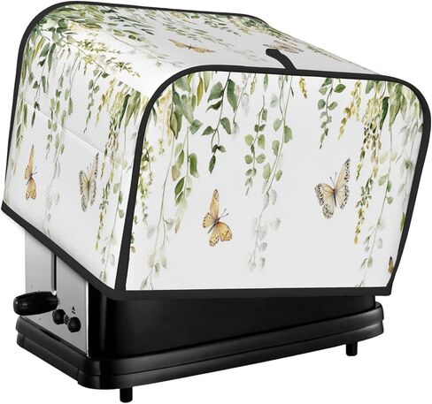 2 Slice Toaster Cover Vintage Butterfly Moon Flower Dust Proof Washable Kitchen Appliance Cover with Pocket, Oxford Fabric Countertop Toaster Protector for Standard Toasters Small Appliances in Saudi Arabia