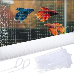 Aquarium Mesh Fish Tank Cover 10-75 Gallon Fish-Tank Lid Clear Fish Net for Fishes Transparent Plastic Aquarium Top Cover Screen Hood Net Plastic Mesh Screen for Aquariums, 4 X 5 Feet in Kuwait