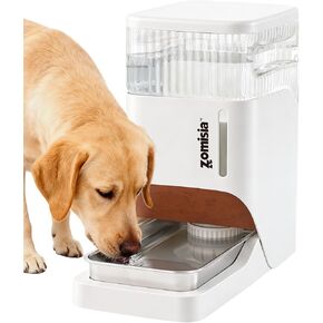 ZOMISIA Automatic Dog Water Dispenser 8L with Stainless Steel Bowl, Gravity Large Capacity Water Bowl for Dogs, 2 Gallon Pet Waterer 100% BPA Free, White in Saudi Arabia