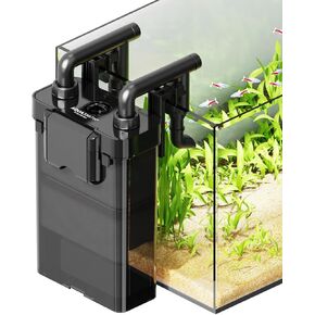 فلتر AQUASMITH معلق على الظهر لحوض السمك، فلتر علبة صغير فائق الهدوء، ترشيح متعدد الطبقات، محرك سفلي مضاد للحرق الجاف، فلتر كبير جدًا (92 جيجا في الساعة (لمدة 5-20 جالون)) in Kuwait